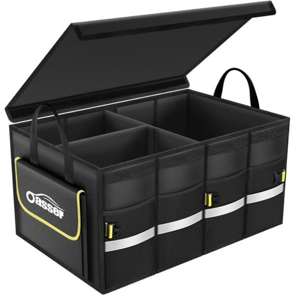Car Trunk Organizer, Collapsible Waterproof Multi Compartments Car Organizer